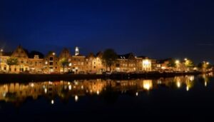 Haarlem Spaarne by night
